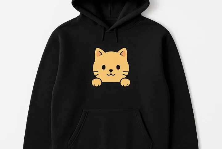 Cute Animal Pocket Hoodie with Kangaroo Pocket Design