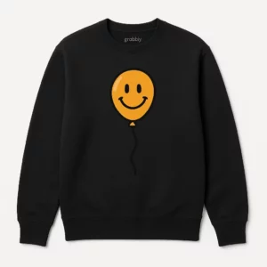 Playful Cartoon Smiling Balloon Sweatshirt - Fun and Casual Style